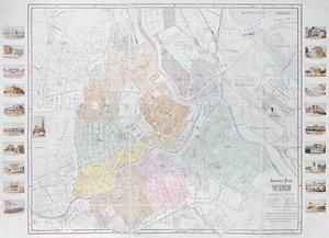 Mappa di Vienna, pubblicata da Klimsch und Co., Francoforte, c.1860